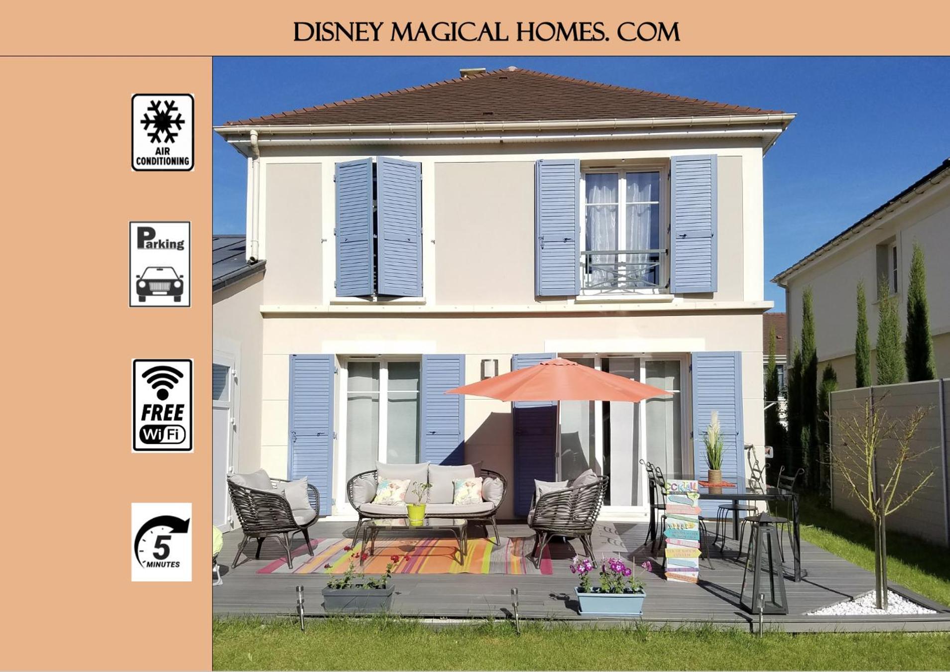 Air-Conditionned Villa, 5 Min To The Park - Disney Magical Homes, Paris 马尼库尔勒翁格尔 外观 照片